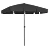 Image de Parasol de Plage Abri de Soleil Parasol de Jardin Parasol de Patio Terrasse Extérieur Anti-UV Anti-décoloration Noir 200x125 cm