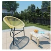 Image de Chaise H. 87 cm non pliable exterieur en resine tressee beige