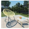 Image de Chaise en resine tressee empilable non pliable exterieur H. 82 cm beige