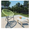 Image de Chaise en resine tressee non pliable exterieur H. 87 cm vert
