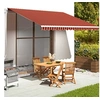 Image de Tissu de remplacement pour auvent - - Orange et marron - 4,5x3,5 m
