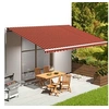 Image de Tissu de Remplacement pour Auvent Toile d'Auvent Tissu de Rechange pour Store Banne de Jardin Terrasse Extérieur Orange et Marron 6x3,5 m