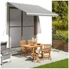 Image de Tissu de remplacement pour auvent Anthracite et blanc 3x2,5 m