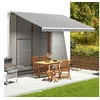 Image de Tissu de remplacement pour auvent Anthracite et blanc 4,5x3 m