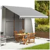 Image de Tissu de remplacement pour auvent Anthracite et blanc 4,5x3,5 m