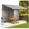 Image de Tissu de remplacement pour auvent Anthracite et blanc 5x3 m