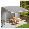 Image de Tissu de remplacement pour auvent Anthracite et blanc 6x3,5 m