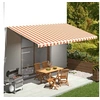 Image de Tissu de remplacement pour auvent Jaune et orange 6x3,5 m