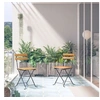 Image de Chaises pliables de jardin lot de 2 Acier et Bois acacia solide