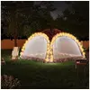 Image de Partytent met LED en 4 zijwanden 3,6x3,6x2,3 m camouflage93078