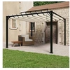 Image de Tonnelle avec Toit à Persienne Belvédère de Jardin Pavillon d'Extérieur Tente de Réception Terrasse 3x3 m Crème Tissu 313924