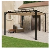 Image de Prieel met lamellendak 3x3 m stof en aluminium taupe313925