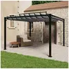 Image de Prieel met lamellendak 3x3 m stof en aluminium antracietkleurig313926