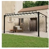 Image de Tonnelle avec Toit à Persienne Belvédère de Jardin Pavillon d'Extérieur Tente de Réception Terrasse 3x4 m Crème Tissu 313927