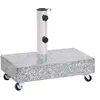 Image de Socle de parasol - - Granite - 45x25x8,3 cm - Acier inoxydable - Gris clair