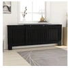 Image de Cache-radiateur MDF Noir 205 cm 325548