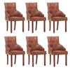 Image de Lot de 6 chaise H. 95 cm non pliable interieur en bois massif marron