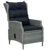 Image de Chaise exterieur non pliable en resine tressee H. 80 cm gris