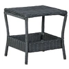 Image de Table de jardin Gris foncé 45x45x46,5 cm Résine tressée
