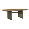 Image de Table de jardin Marron Résine tressée et bois d acacia massif