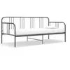 Image de Cadre de canapé lit sans matelas gris métal 90x200 cm