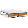 Image de Cadre de lit sans matelas noir métal 180x200 cm