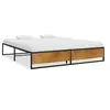 Image de Cadre de lit sans matelas noir métal 200x200 cm