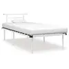 Image de Cadre de lit sans matelas blanc métal 90x200 cm