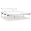 Image de Cadre de lit sans matelas blanc métal 180x200 cm