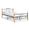 Image de Cadre de lit sans matelas noir métal 120x200 cm