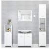 Image de Ensemble de meubles salle de bain 4 pcs blanc bois d'ingénierie