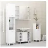 Image de Ensemble de meubles de salle de bain 4pcs Blanc Bois ingénierie