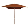 Image de Parasol met houten paal 200x300 cm terracottakleurig313759