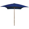 Image de Parasol met houten paal 200x300 cm blauw313761