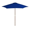 Image de Parasol de jardin avec mât en bois bleu 270 cm
