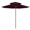 Image de Parasol dubbeldekker met houten paal 270 cm bordeauxrood313764