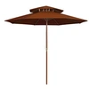 Image de Parasol dubbeldekker met houten paal 270 cm terracottakleurig313765