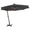Image de Zweefparasol met paal 3,5x2,9 m massief vurenhout antraciet313768