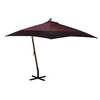 Image de Parasol de Jardin Suspendu avec Mât, Pare-soleil de Patio, Abri de Soleil, Parasol de Terrasse, Rouge Bordeaux 3x3 m 313776