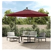 Image de Parasol de Jardin en Porte-à-faux avec Lumières LED, Pare-soleil de Patio, Abri de Soleil Terrasse Extérieur, Rouge 313782