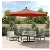 Image de Parasol de Jardin en Porte-à-faux avec Lumières LED, Pare-soleil de Patio, Abri de Soleil Terrasse Extérieur, Terre 313783