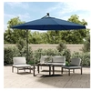Image de Parasol de Jardin en Porte-à-faux avec Lumières LED, Pare-soleil de Patio, Abri de Soleil Terrasse Extérieur, Bleu 313785