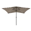 Image de Parasol de Jardin avec LED et Mât en Acier, Pare-soleil de Patio, Abri de Soleil, Parasol de Plage Terrasse 313789