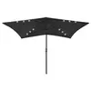 Image de Parasol de Jardin avec LED et Mât en Acier, Pare-soleil de Patio, Abri de Soleil, Parasol de Plage Terrasse 313792