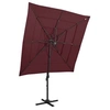 Image de Parasol de Jardin à 4 Niveaux avec Mât en Aluminium, Pare-soleil de Patio, Abri de Soleil, Parasol de Plage Terrasse, 313824