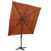 Image de Parasol de Jardin à 4 Niveaux avec Mât en Aluminium, Pare-soleil de Patio, Abri de Soleil, Parasol de Plage Terrasse, 313825