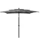 Image de Parasol de Jardin à 3 niveaux avec Mât en Aluminium, Pare-soleil de Patio, Abri de Soleil, Parasol de Plage Terrasse, 313838