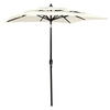 Image de Parasol de Jardin à 3 niveaux avec Mât en Aluminium, Pare-soleil de Patio, Abri de Soleil, Parasol de Plage Terrasse, 313844