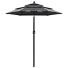Image de Parasol de Jardin à 3 niveaux avec Mât en Aluminium, Pare-soleil de Patio, Abri de Soleil, Parasol de Plage Terrasse, 313854