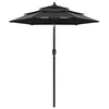 Image de Parasol de Jardin à 3 niveaux avec Mât en Aluminium, Pare-soleil de Patio, Abri de Soleil, Parasol de Plage Terrasse, 313858
